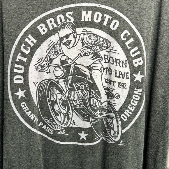 Dutch Bros VINTAGE LIMITED EDITION “BORN TO LIVE” MEDIUM+LARGE RARE DB MOT… - Picture 6 of 9